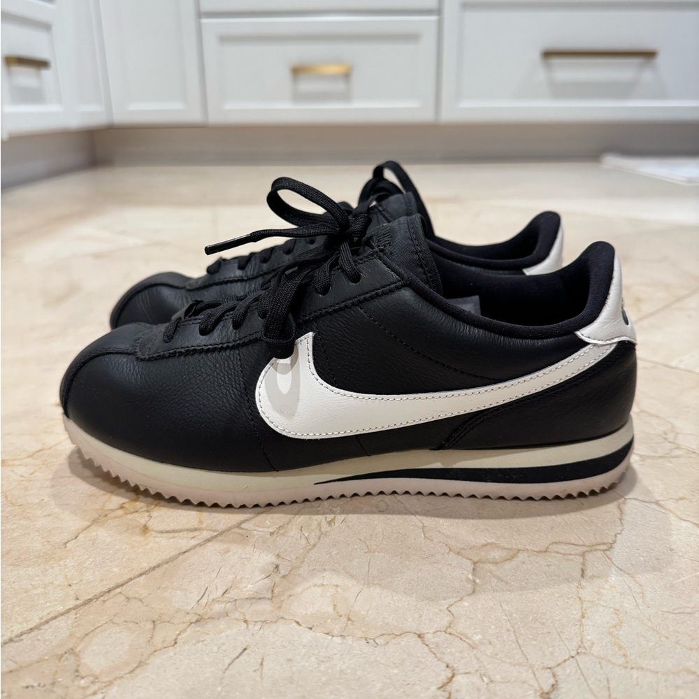 Nike Black and White Cortez Sneakers